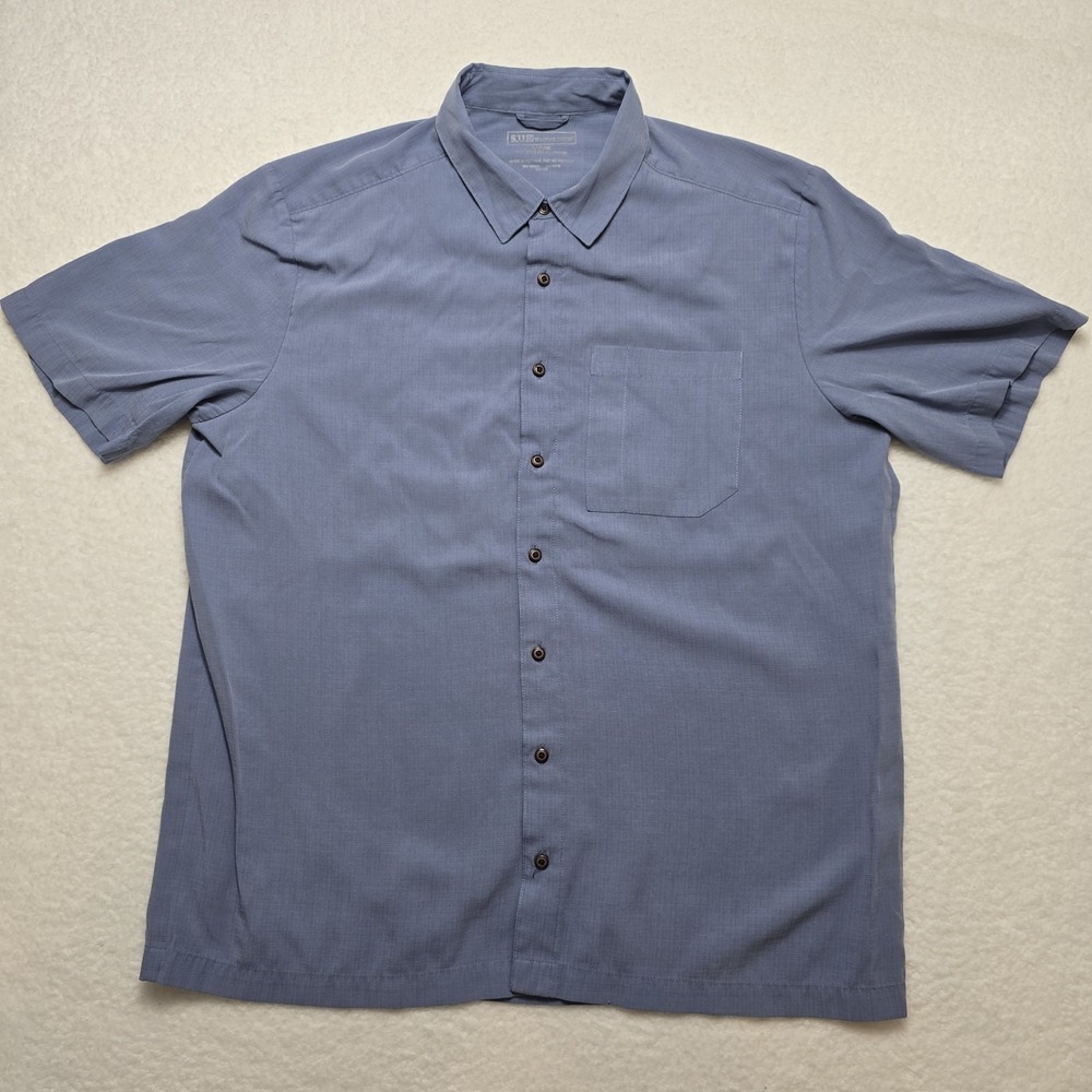 5.11‎ Tactical Series Shirt Men's Short Sleeve Large Blue Casual Outdoorwear